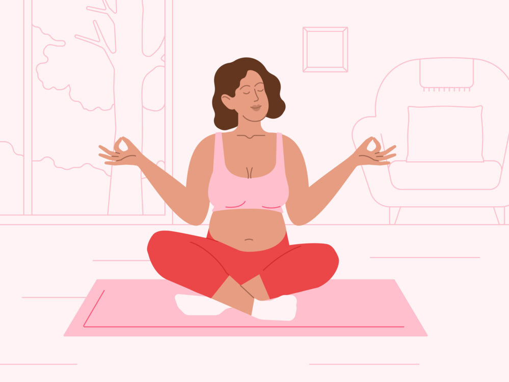 pregnant woman meditating